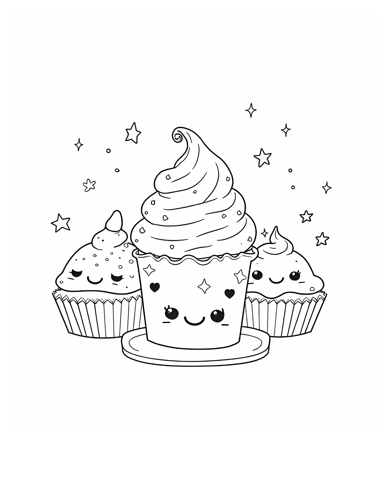 Cutest Desserts Coloring Pages (Digital Download - 12 pages)